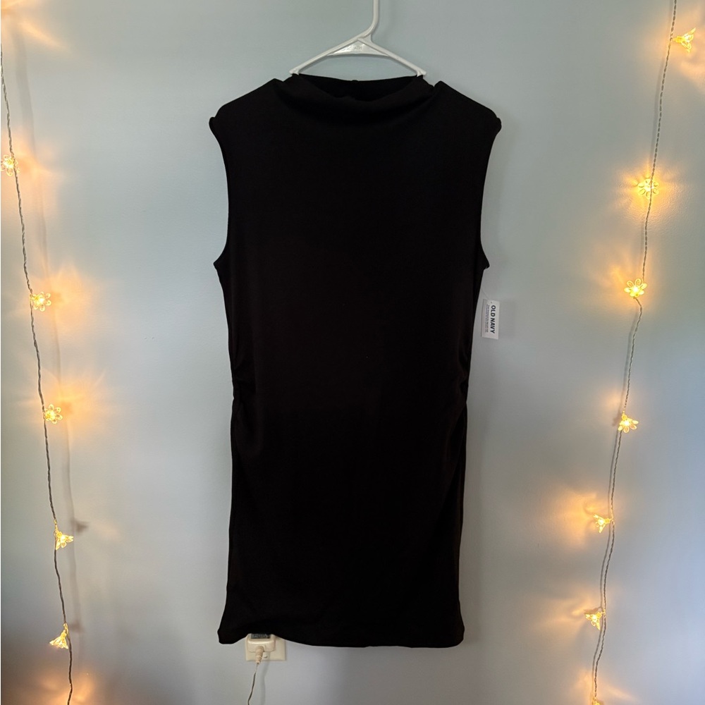 Old Navy Black Mock Neck Maternity Dress